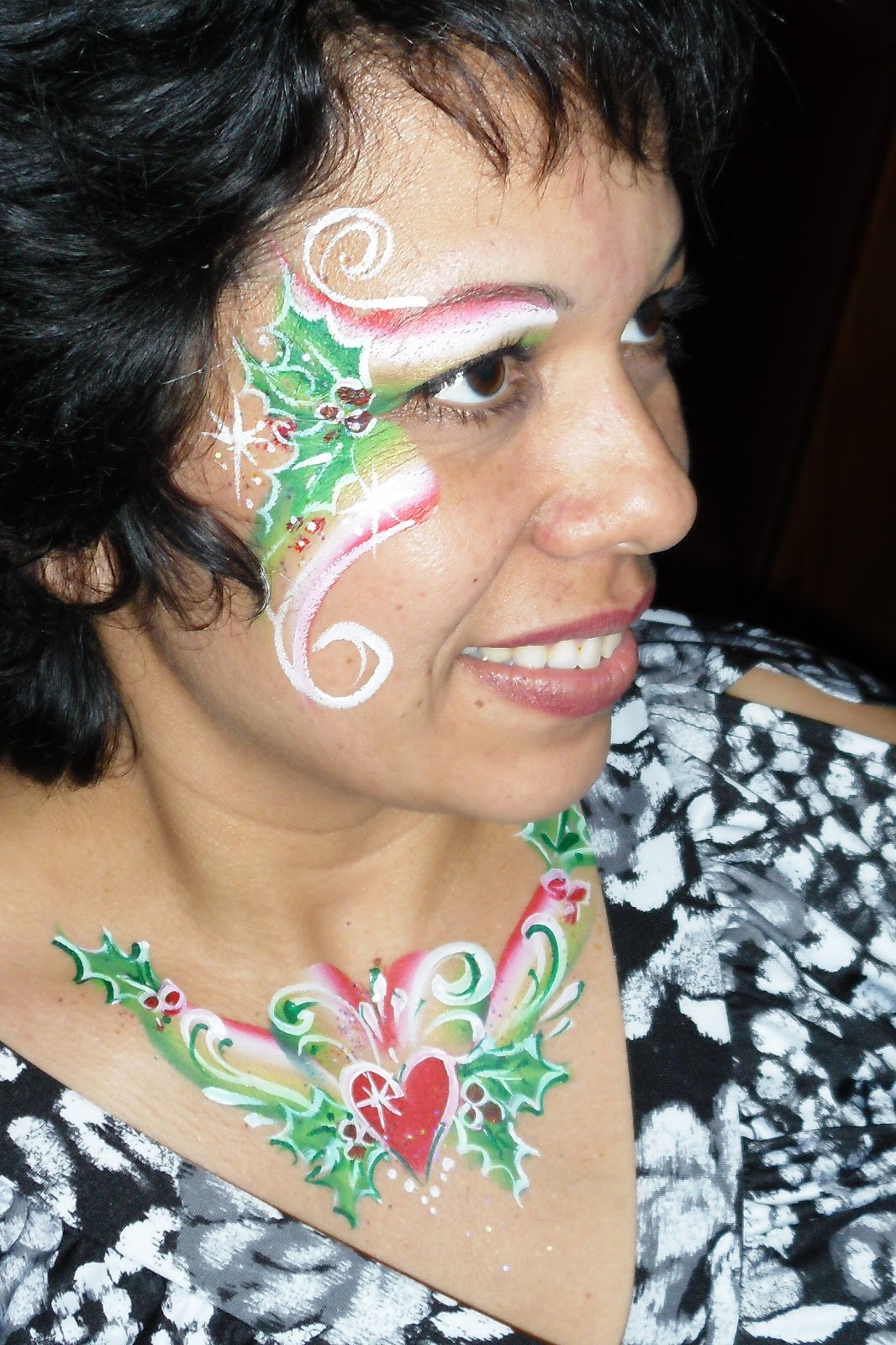 Enchanted Brushstrokes Face and Body Painting By Amy Medina Christmas