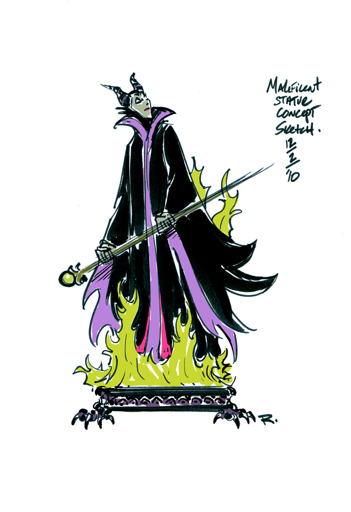 [First look] Electric Tiki: Concept art - Maleficent Malificent+Statue+Concept+Sketch_small