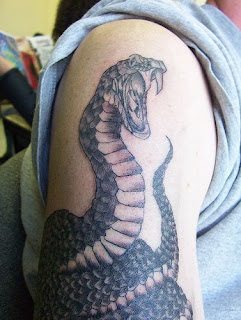 tatuagem de anaconda no braço