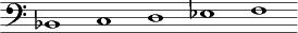 The first five notes