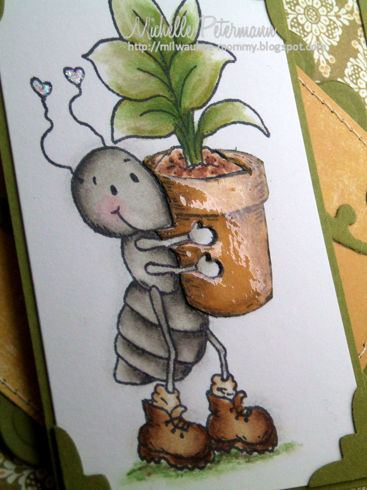 Mom's Time Ant with a rubber tree plant.....