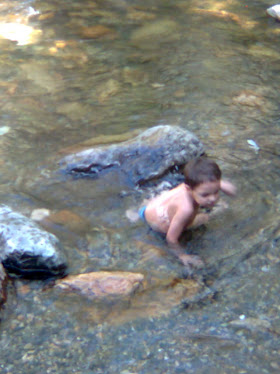 "Swimming" all around the BIG rock