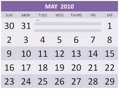 Free May 2010 Calendar 2010 monthly calendar printable. Free May 2010 Calendar