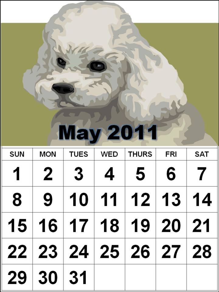 free may 2011 calendar template. Calendar Template - May