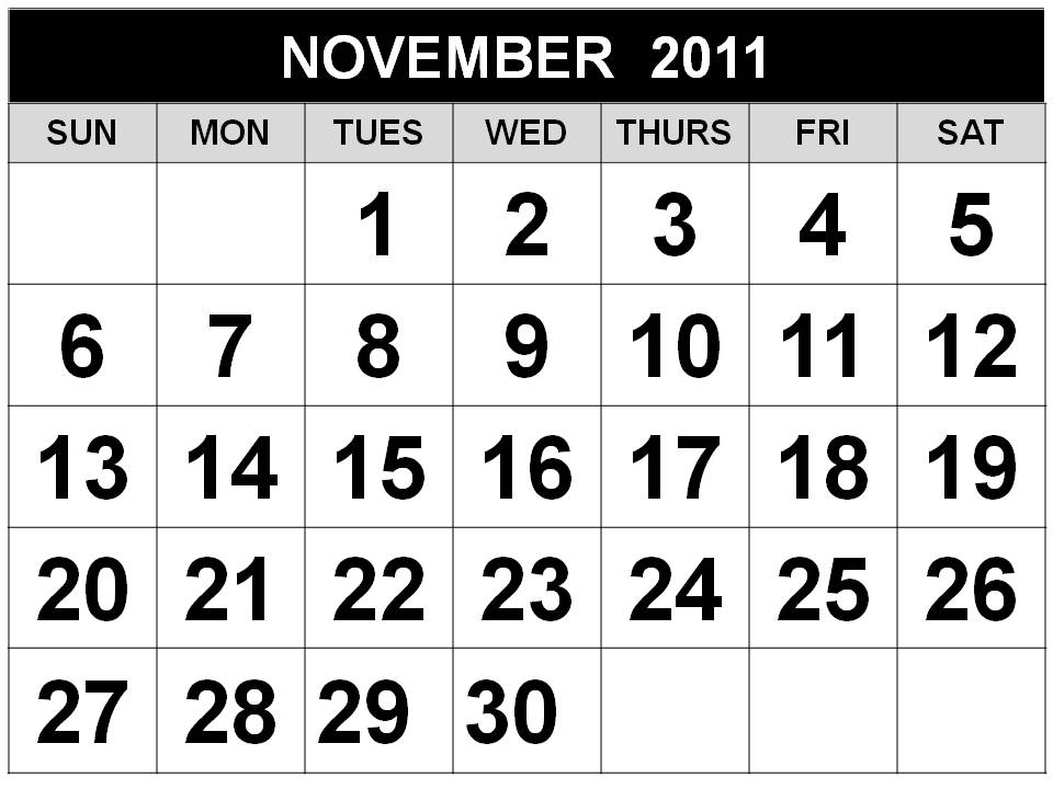 calendar template 2011