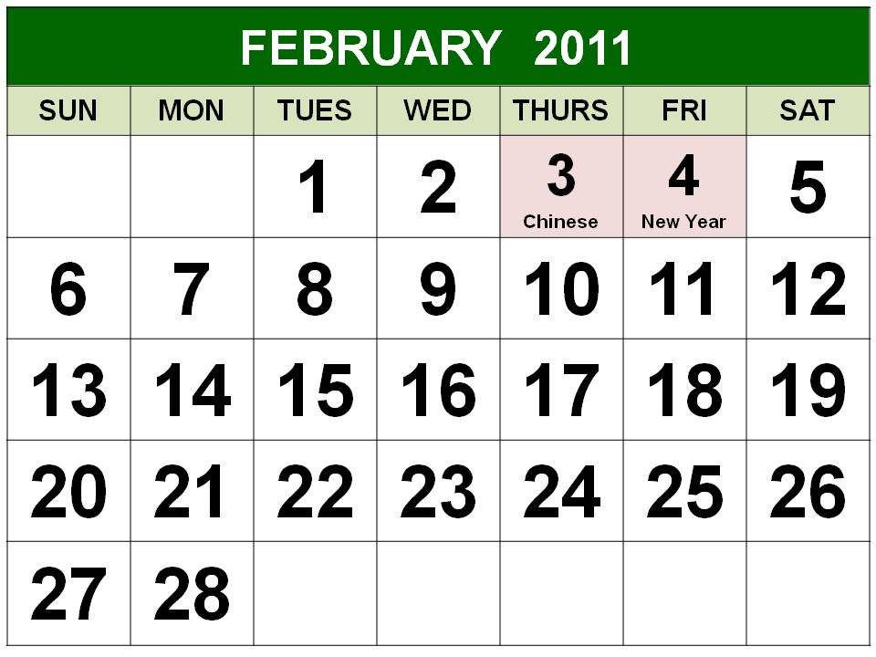 february calendar template february calendar template