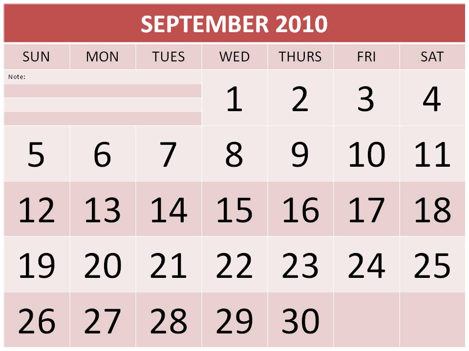 november 2010 calendar