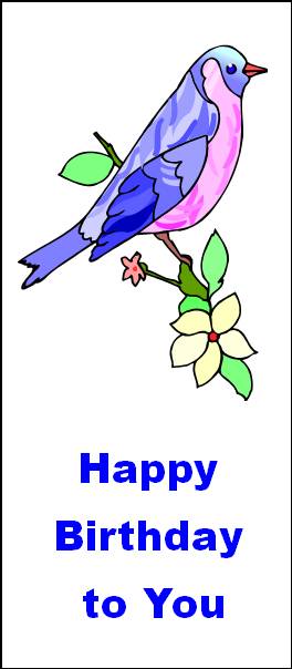 Bird Birthday Bookmarks Printable Templates Bird Birthday Bookmarks Printable Templates