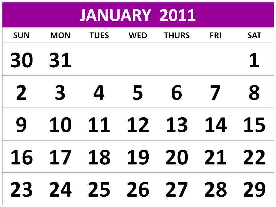 Calendar Wallpaper Of January 2011. Wallpaper Calendar January