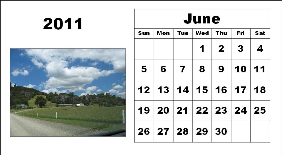print june 2011 calendar download options : ms word format pdf format image
