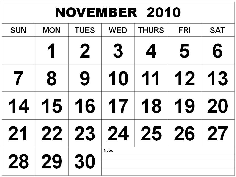 Calendar+2010+november