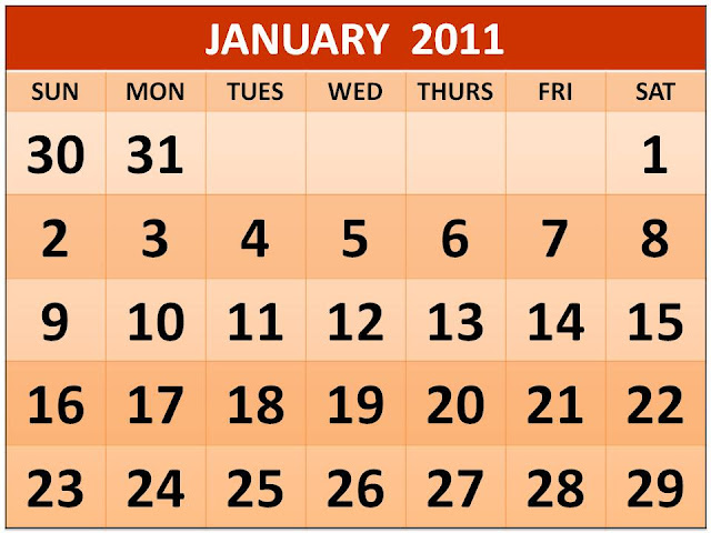 Printable January 2011