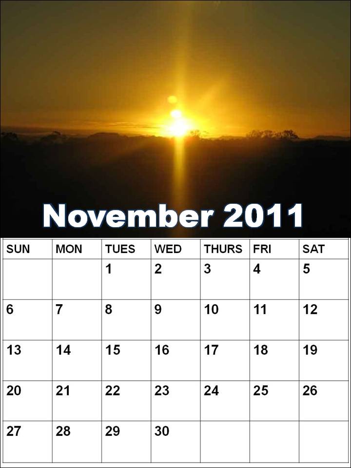 november calendar 2011. free 2011 online calendar