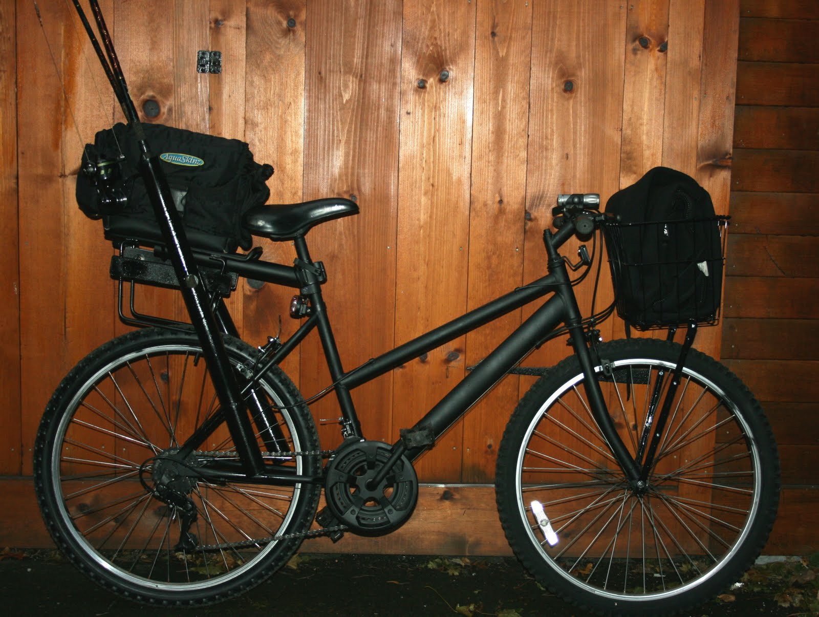 What's the best way of transporting rods and tripod on a bicycle?