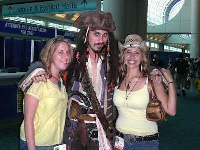 Captain Jack Sparrow with Brianne and Heather