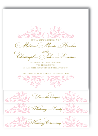 Missy ordered a custom ceremony program for her June wedding
