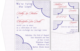 custom celtic pocketfold wedding invitation design