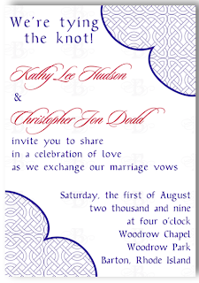 celtic wedding invitation design