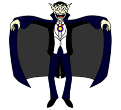 scary vampire cartoon