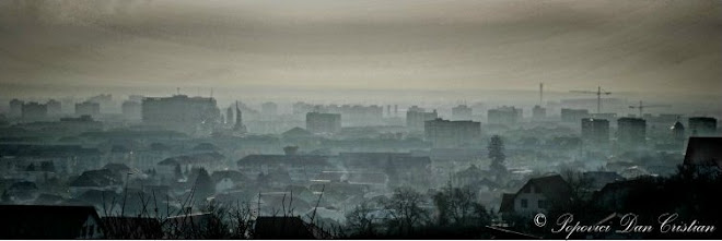 Baia Mare a part of the city (in foggy)