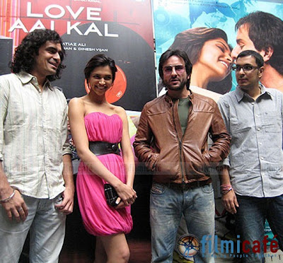 Saif Ali Khan and Deepika Padukone at Love Aaj Kal London Press Conference