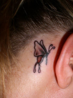Nice Neck Tattoo Ideas With Butterfly Design  Image For Female Galleries