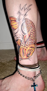 Amazing Art of Calf Japanese Tattoo Ideas With Koi Fish Tattoo Designs With Image Calf Japanese Koi Fish Tattoo Gallery 7