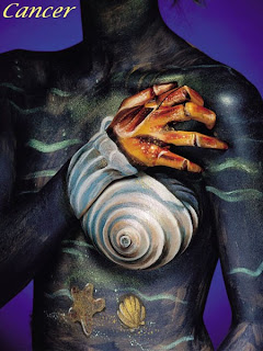 Beautiful Female Bodies And Female Body In Photography With Zodiac Body Painting Picture Cancer