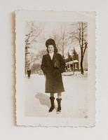 black and white photo from 1944 of a young woman