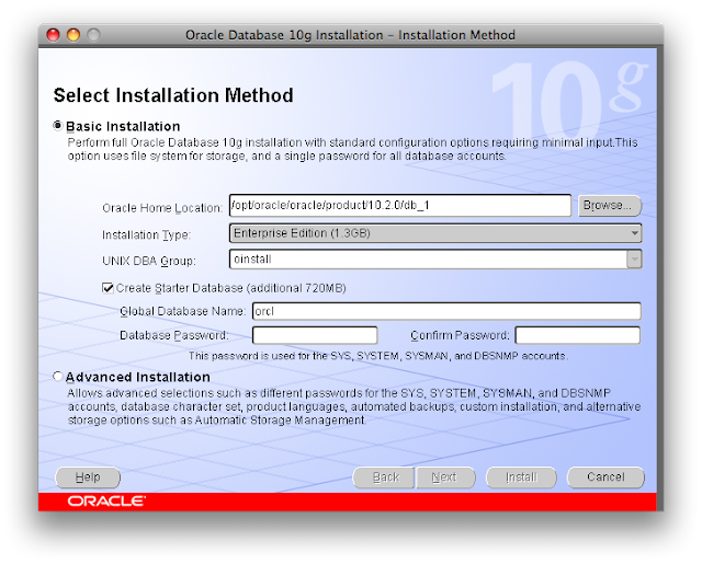 Oracle 10g For Mac Os X