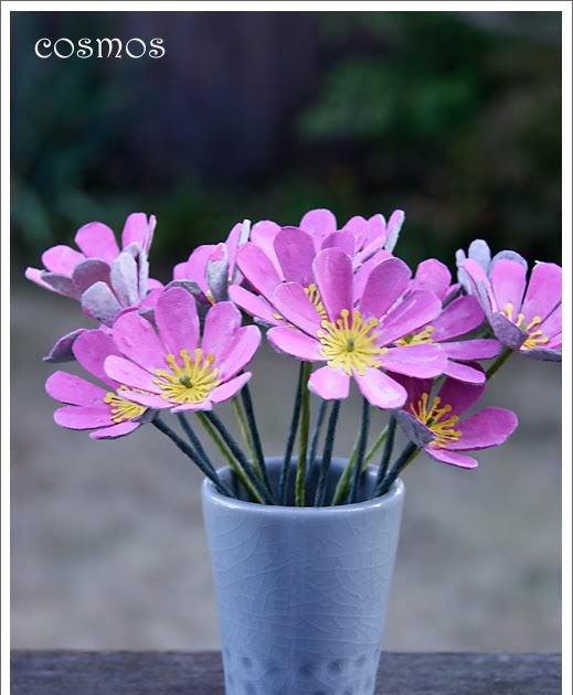 Claire's paper craft Beautiful cosmos flowerrecycling