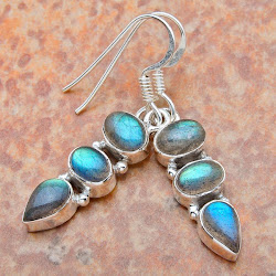 flashy labradorite earrings