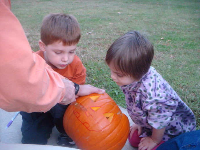 Carving the pumpkin