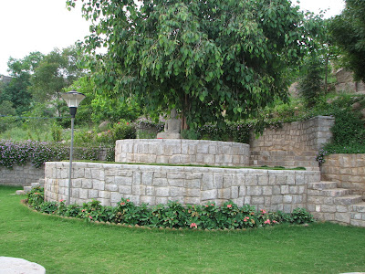 A beautiful Buddha Statue in the garden of the Ananda Buddha Vihara, Buddha Temple, Hyderabad