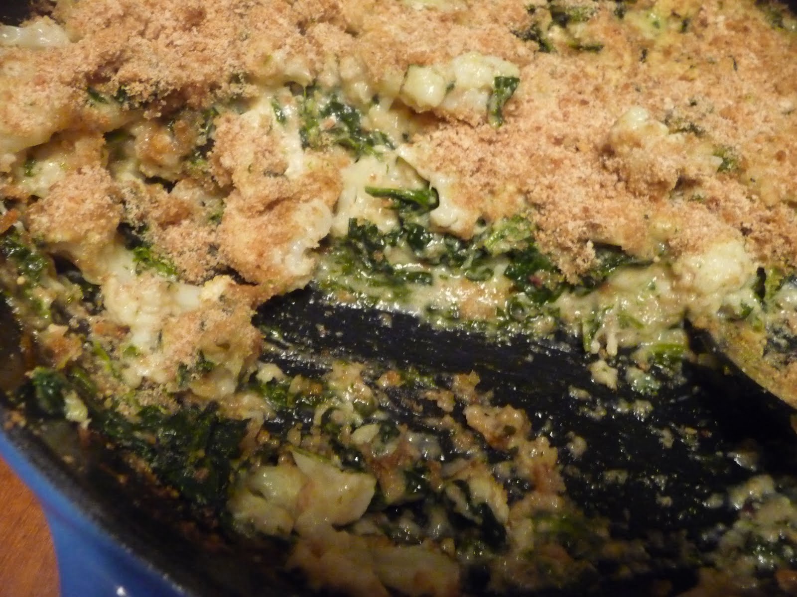 Angel Food Cooking Cheap Without Sacrifice Cauliflower Spinach Gratin