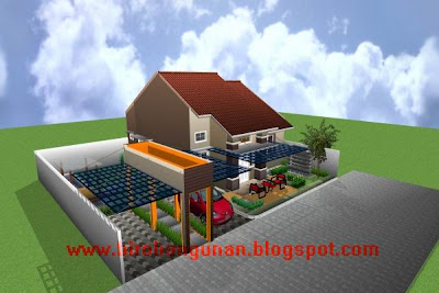Desain Bangunan Rumah on Rumah Ibu Riri   Desain Rumah Dan Taman Minimalis   Sm   Biro Bangunan
