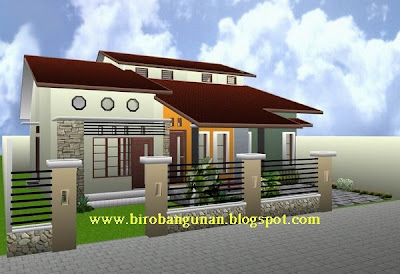 Desain Bangunan Rumah on Perspektif 3d      Sm   Biro Bangunan  Desain Bangun Renovasi Rumah