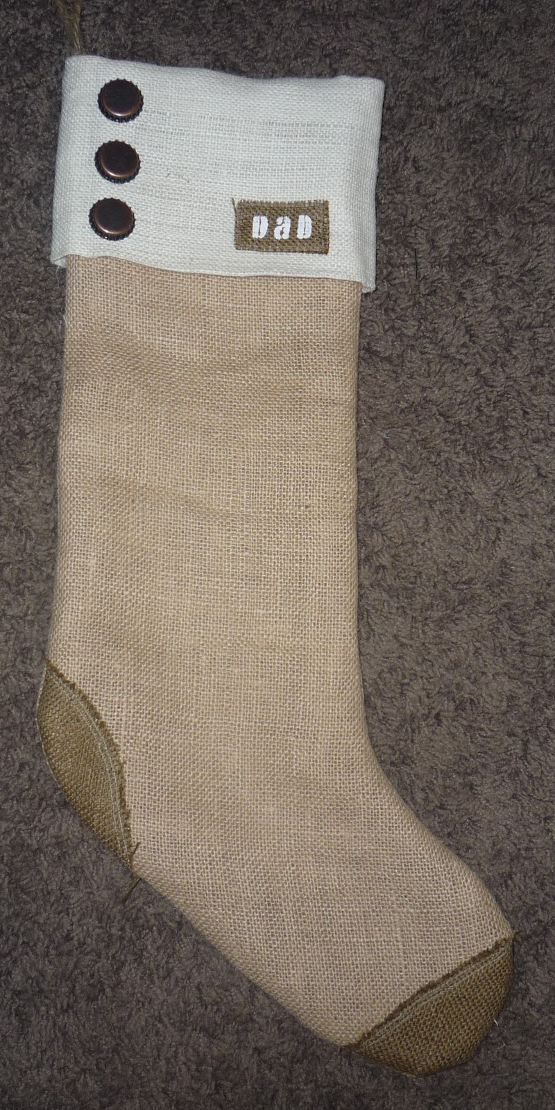 Furniture Fix Burlap Stocking HowTo