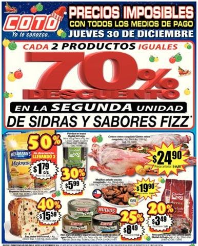 Ofertas y Promos en Argentina: Oferta coto 30 de diciembre