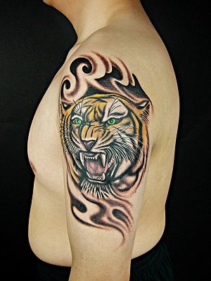 rampant lion tattoo Some people view tattooing as an art form.