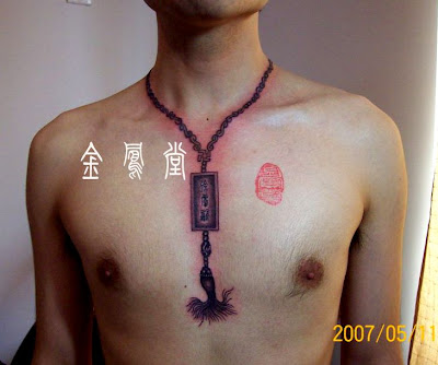A necklace tattoo design