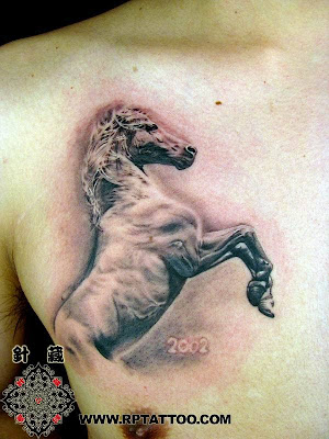 horse tattoo design This horse tattoo design shows an excellent relief