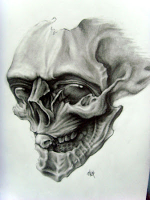 Skull Tattoo Head. mexican skull tattoos.
