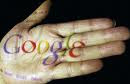 google logo written on man's hand