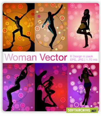 women vector retro,vector art