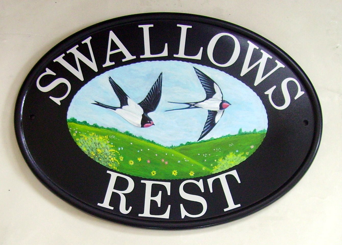 Pictorial House Signs from Yoursigns Ltd House Sign depicting Swallows in flight