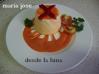 Flan De Queso Con Salsa De Pimientos Del Piquillo
