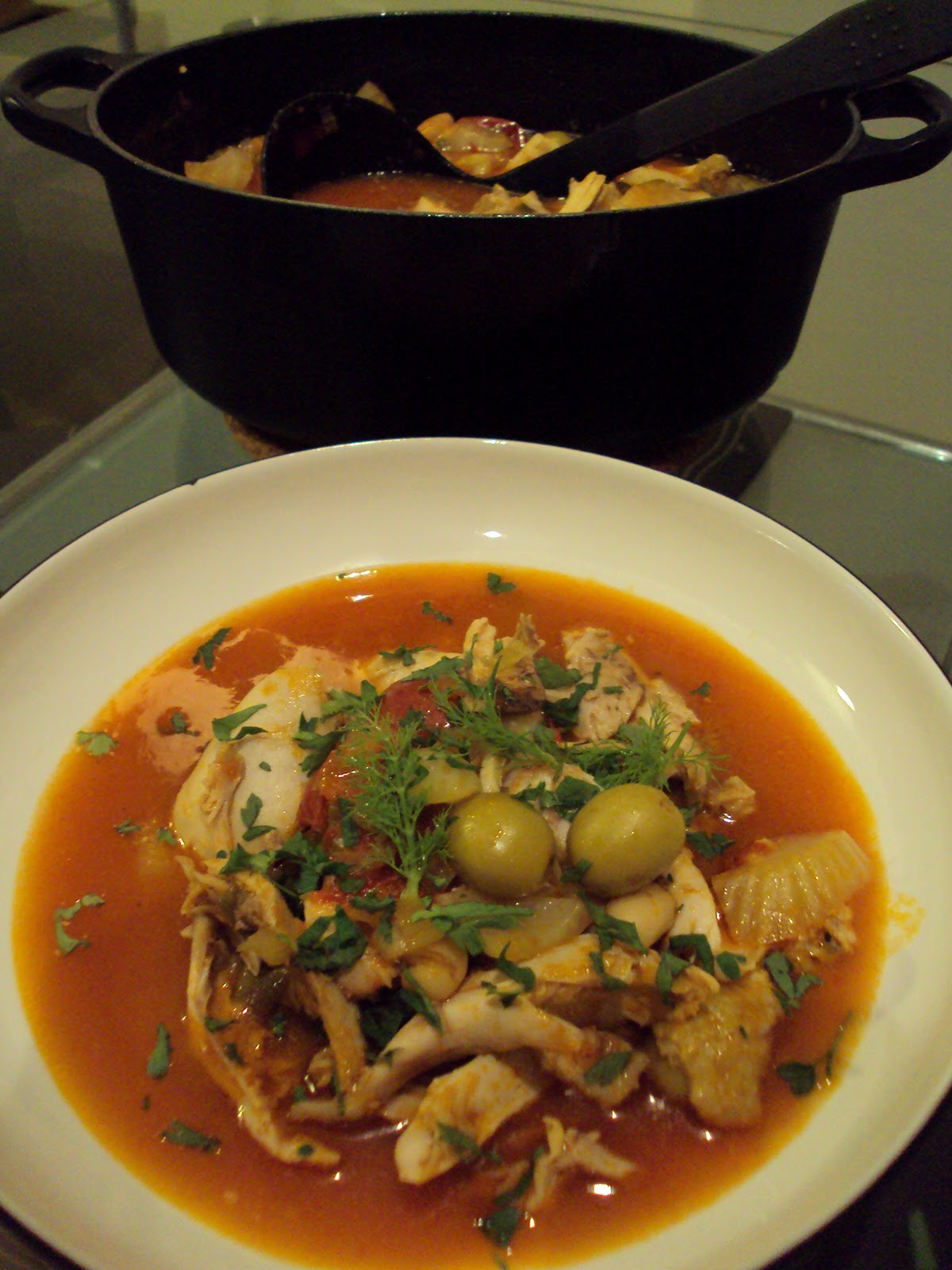 Me, My Food and I Lemony chicken stew with fennel and green olives