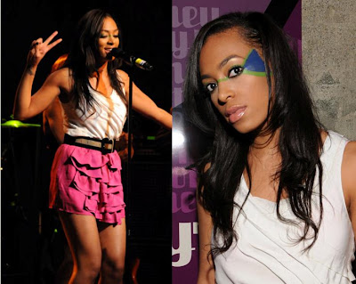 Solange and her crazy eye makeup, I guess it's suppose to be her trademark