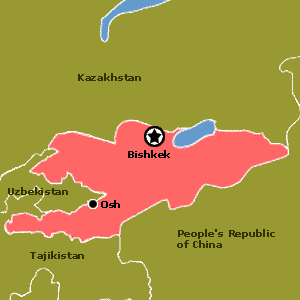  map of Kyrgyzstan 